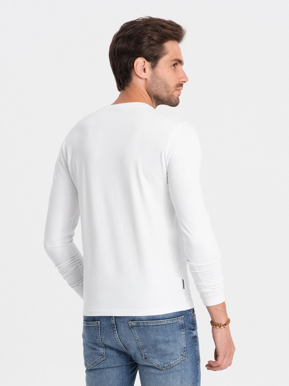 Ombre Clothing Bílé pánské tričko Ombre Clothing