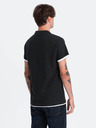 Ombre Clothing Černé pánské polo tričko Ombre Clothing