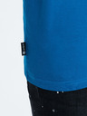 Ombre Clothing Modré pánské tričko s knoflíky Ombre Clothing HENLEY