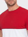 Ombre Clothing Bílo-červené pánské tričko Ombre Clothing