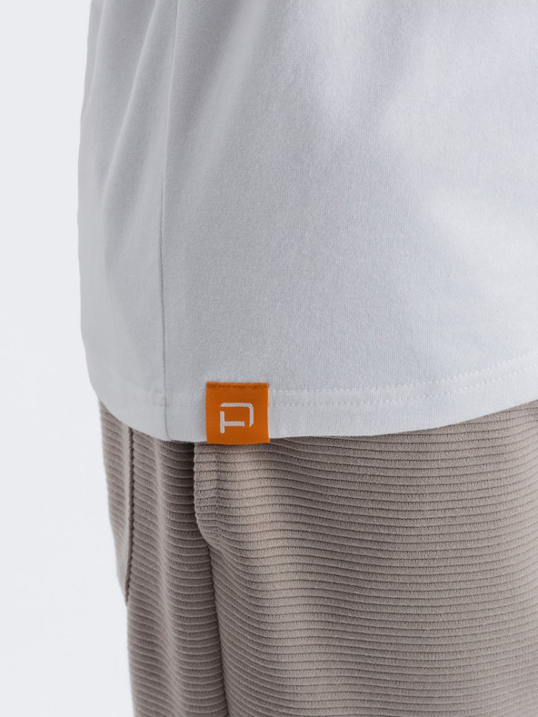 Ombre Clothing Šedo-bílé pánské tričko Ombre Clothing Reglan