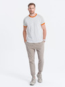 Ombre Clothing Šedo-bílé pánské tričko Ombre Clothing Reglan