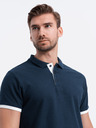 Ombre Clothing Tmavě modré pánské polo tričko Ombre Clothing