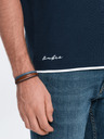 Ombre Clothing Tmavě modré pánské polo tričko Ombre Clothing