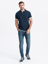 Ombre Clothing Tmavě modré pánské polo tričko Ombre Clothing