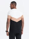 Ombre Clothing Hnědo-černé pánské tričko s nápisem Ombre Clothing