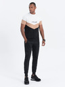 Ombre Clothing Hnědo-černé pánské tričko s nápisem Ombre Clothing