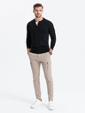 Ombre Clothing Černé pánské tričko s knoflíky Ombre Clothing HENLEY