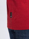 Ombre Clothing Červené pánské tričko s knoflíky Ombre Clothing HENLEY