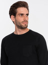Ombre Clothing Černé pánské basic tričko s kapsičkou Ombre Clothing