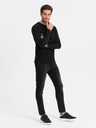 Ombre Clothing Černé pánské basic tričko s kapsičkou Ombre Clothing