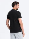 Ombre Clothing Černé pánské tričko s kapsičkou Ombre Clothing