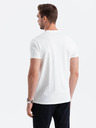 Ombre Clothing Krémové pánské tričko s kapsičkou Ombre Clothing