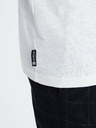 Ombre Clothing Krémové pánské tričko s kapsičkou Ombre Clothing