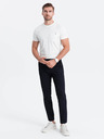 Ombre Clothing Krémové pánské tričko s kapsičkou Ombre Clothing