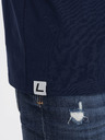 Ombre Clothing Červeno-modré pánské tričko s nápisem Ombre Clothing