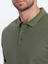 Ombre Clothing Zelené pánské polo tričko Ombre Clothing