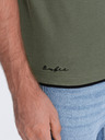 Ombre Clothing Zelené pánské polo tričko Ombre Clothing