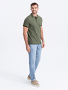 Ombre Clothing Zelené pánské polo tričko Ombre Clothing