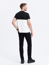Ombre Clothing Černo-bílé pánské tričko Ombre Clothing