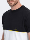 Ombre Clothing Černo-bílé pánské tričko Ombre Clothing