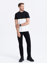 Ombre Clothing Černo-bílé pánské tričko Ombre Clothing