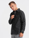 Ombre Clothing Černá pánská džínová košile Ombre Clothing