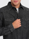 Ombre Clothing Černá pánská džínová košile Ombre Clothing
