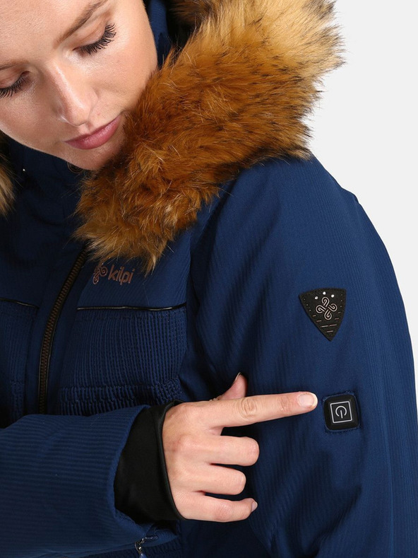 Kilpi Tmavě modrá dámská lyžařská vyhřívaná bunda Kilpi Emilin-W