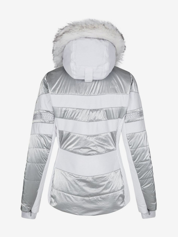 Kilpi Dámská lyžařská bunda v bílé, šedé a stříbrné barvě Kilpi Dalila