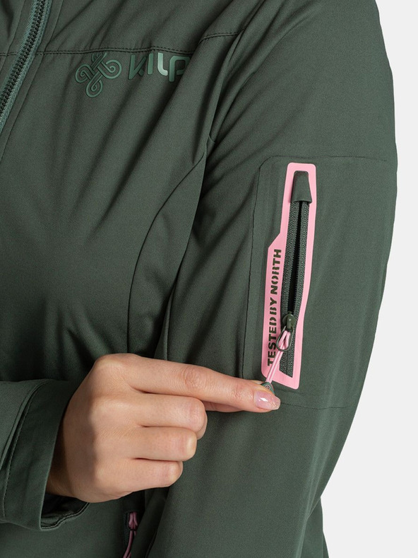 Kilpi Tmavě zelená dámská softshellová bunda Kilpi Beltra-W