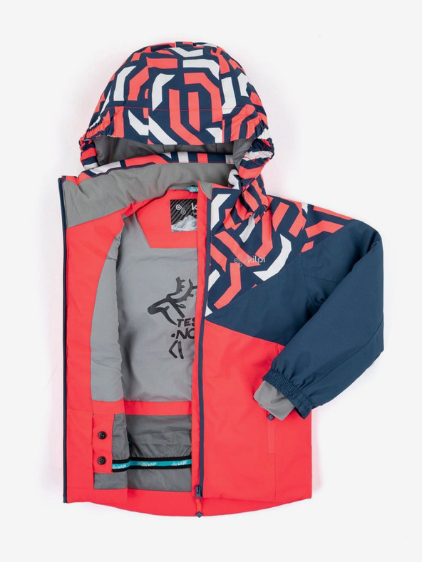 Kilpi Modro-růžová holčičí vzorovaná lyžařská bunda Kilpi SAARA-JG