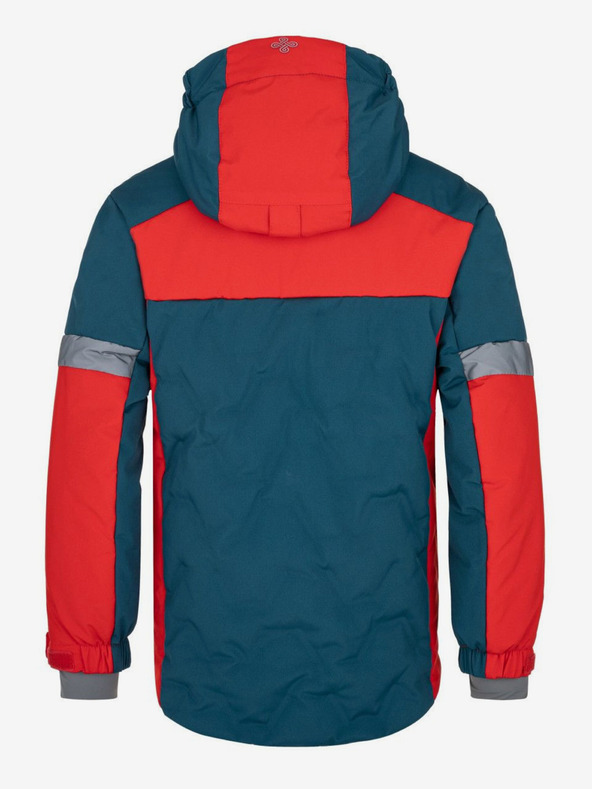 Kilpi Červeno-petrolejová klučičí zimní bunda Kilpi Teddy