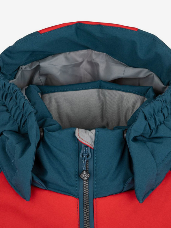 Kilpi Červeno-petrolejová klučičí zimní bunda Kilpi Teddy