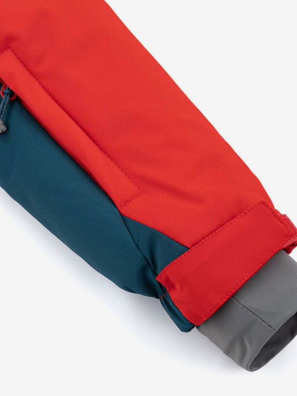 Kilpi Červeno-petrolejová klučičí zimní bunda Kilpi Teddy