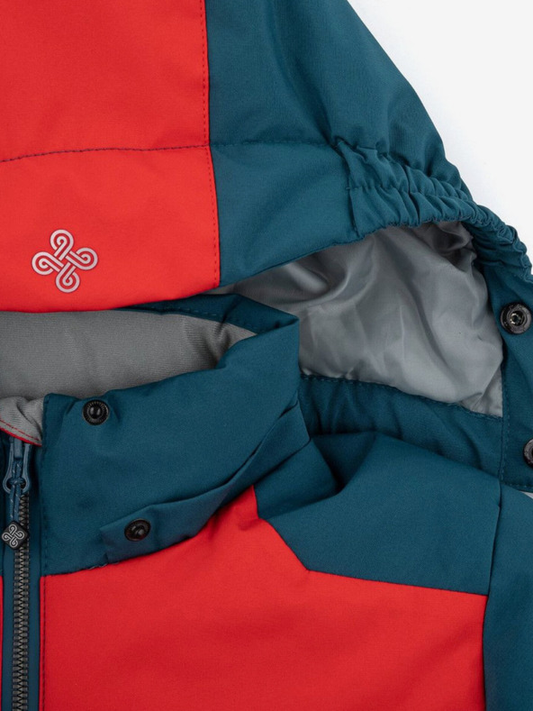 Kilpi Červeno-petrolejová klučičí zimní bunda Kilpi Teddy