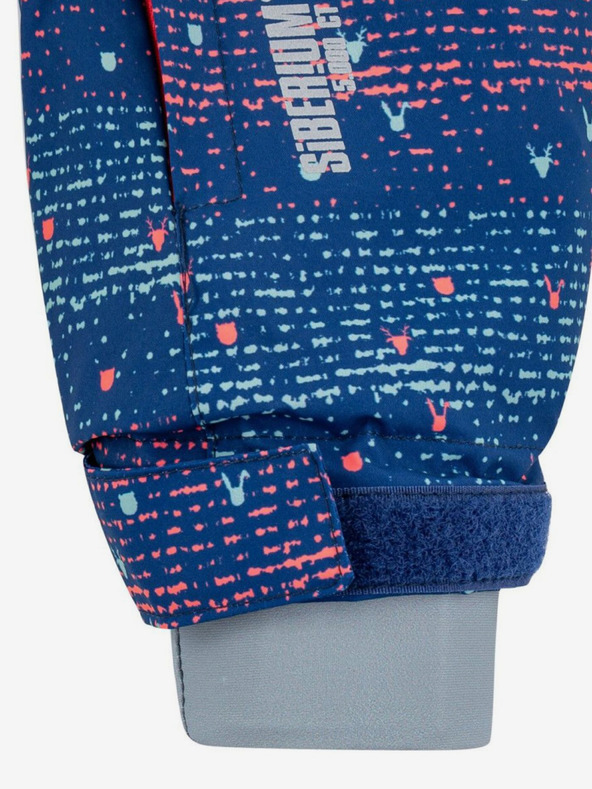 Kilpi Tmavě modrá holčičí vzorovaná lyžařská bunda Kilpi Jenova