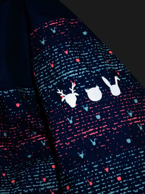 Kilpi Tmavě modrá holčičí vzorovaná lyžařská bunda Kilpi Jenova