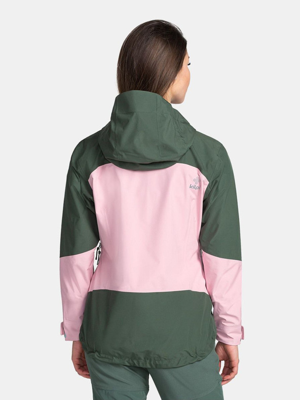 Kilpi Zeleno-růžová dámská nepromokavá bunda Kilpi Mamba