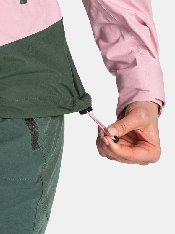 Kilpi Zeleno-růžová dámská nepromokavá bunda Kilpi Mamba