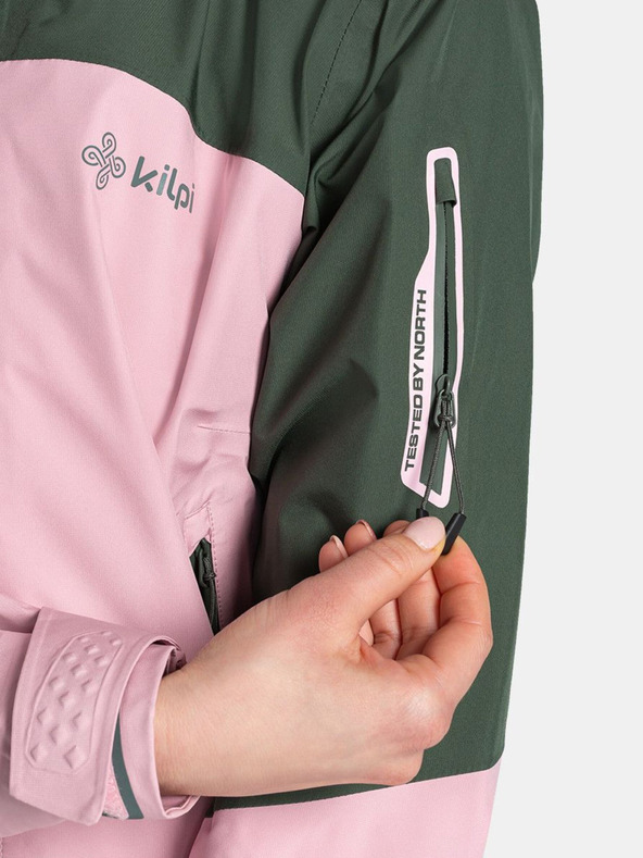 Kilpi Zeleno-růžová dámská nepromokavá bunda Kilpi Mamba