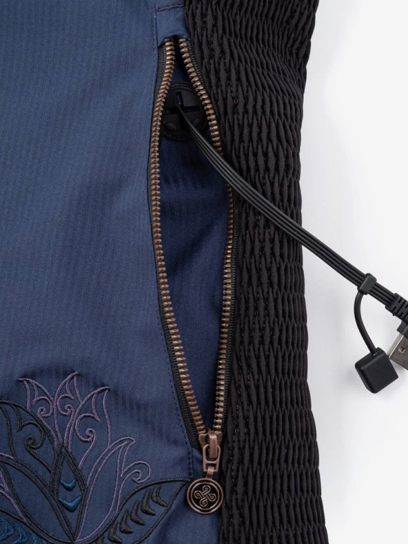 Kilpi Tmavě modrá dámská lyžařská vyhřívaná bunda Kilpi Lena-W