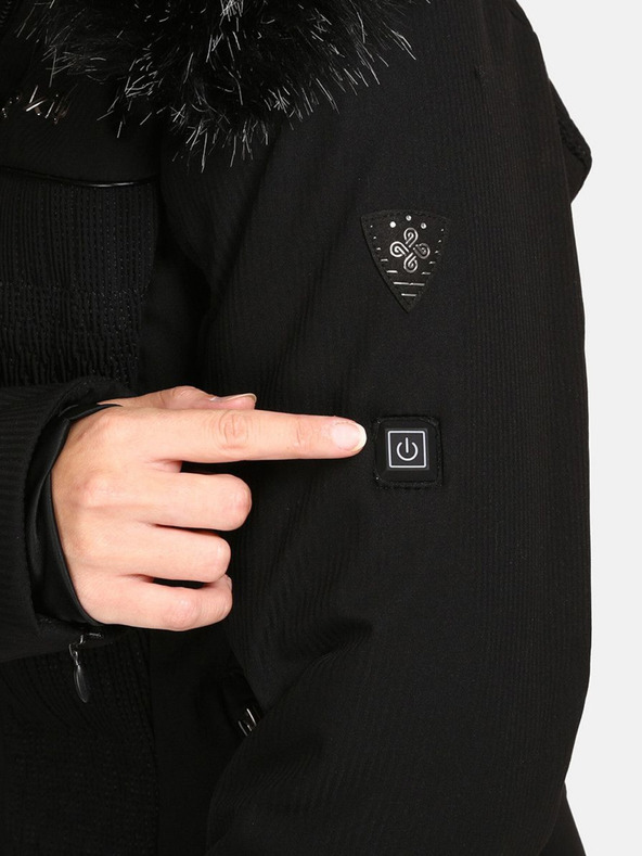 Kilpi Černá dámská lyžařská vyhřívaná bunda Kilpi Emilin