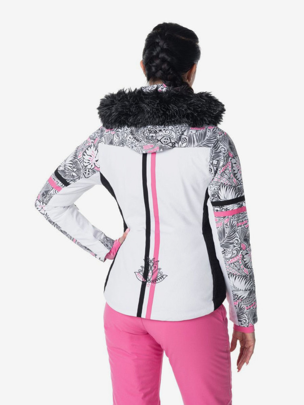 Kilpi Bílá dámská lyžařská vyhřívaná bunda Kilpi Lena-W