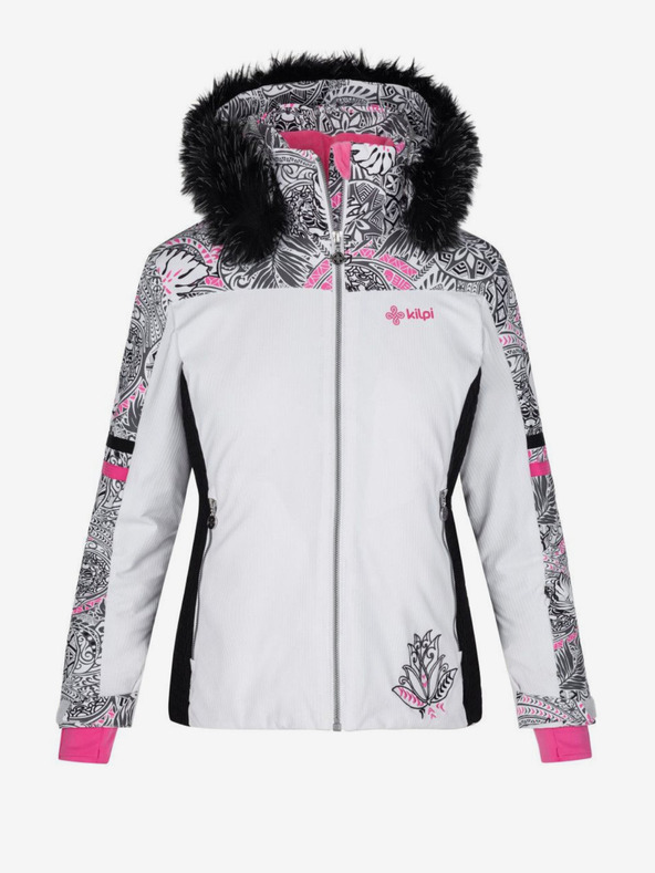 Kilpi Bílá dámská lyžařská vyhřívaná bunda Kilpi Lena-W