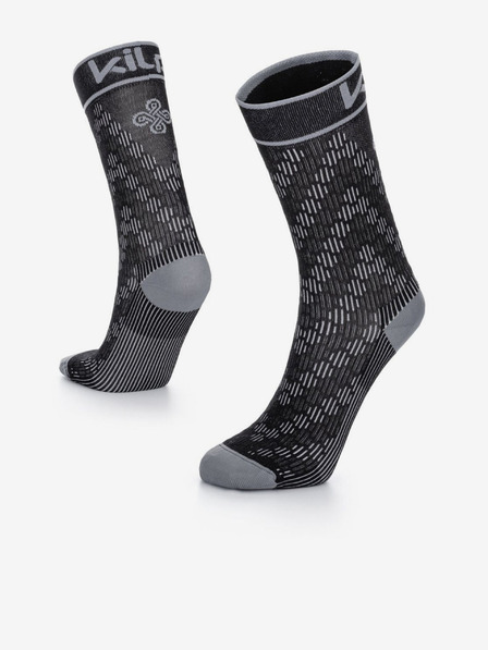 Kilpi Šedo-černé unisex ponožky Kilpi CYCLER-U