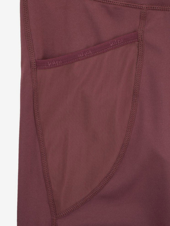 Kilpi Vínové dámské tříčtvrteční sportovní legíny Kilpi Solas