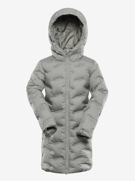 ALPINE PRO Šedý holčičí Hi-Therm kabát s impregnací Alpine Pro Awedo