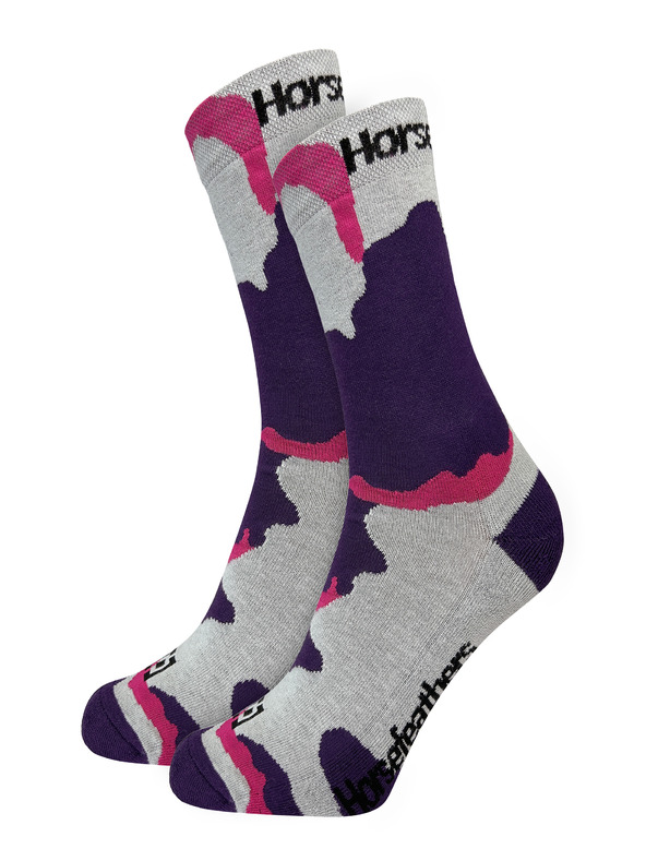 Horsefeathers Ponožky Camo - grape velikost 5 - 7 HORSEFEATHERS
