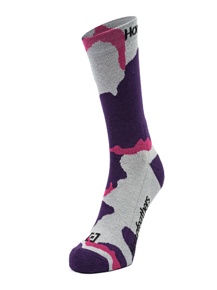 Horsefeathers Ponožky Camo - grape velikost 5 - 7 HORSEFEATHERS
